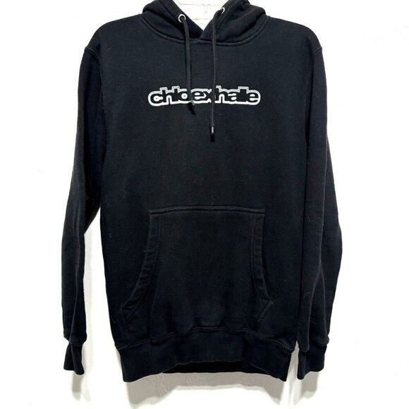 Chloe x Halle Sweatshirt Merch Angel Wings Pullover Hoodie Black Womens sz Small - Picture 1 of 6